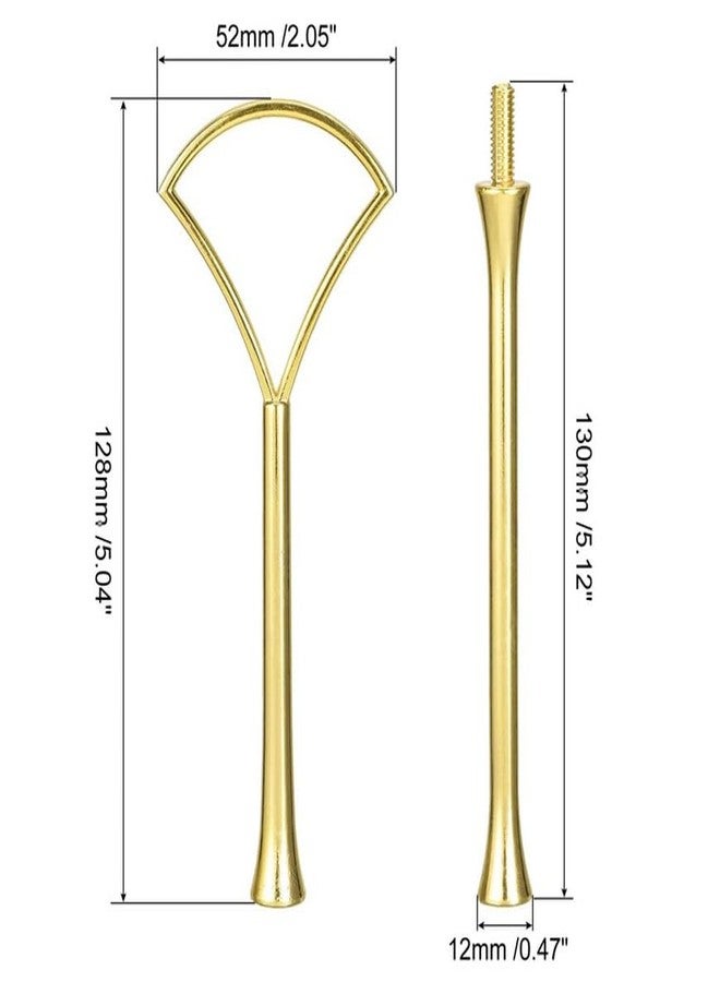 erioctry 1Set 3 Tier Heavy Duty Metal Cake Stand Holder Fruit Dessert Cupcake Plate Stand Centre Handle Fitttings Fan Hardware Rod Holder with Stylus (Gold) - Image 2