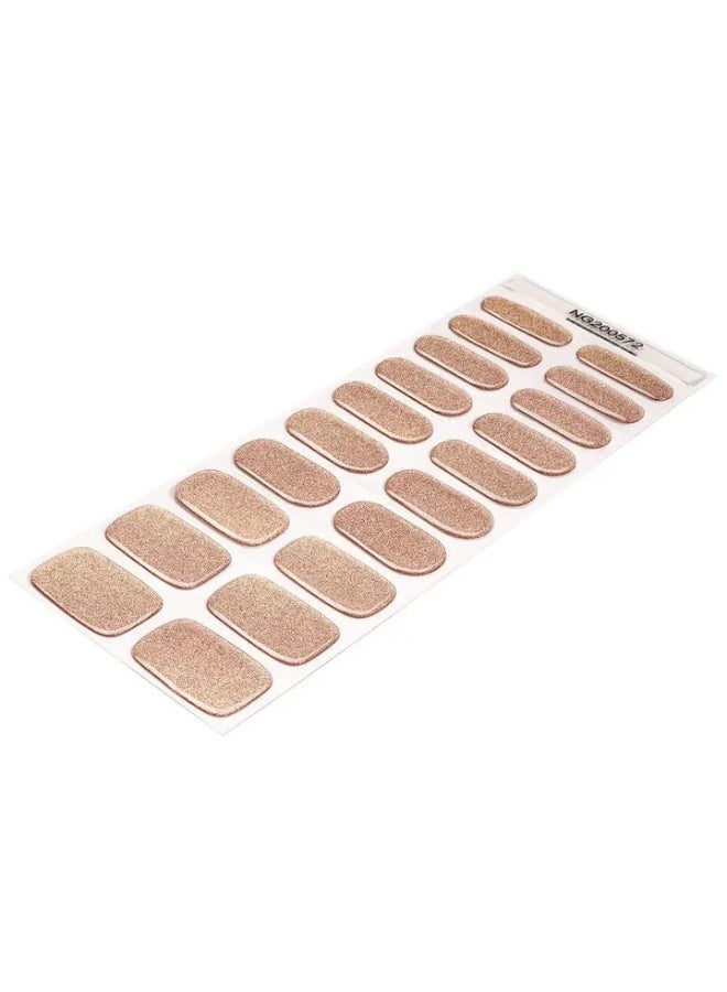 Semi-Cured Gel Nail Wraps – Salon Quality Manicure – Easy Apply & Remove – 20 Strips + File + Wooden Stick - Image 4