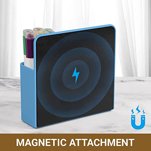TurtleGrip Magnetic Marker Holder for Whiteboard & Refrigerator – Pen Pencil Storage Organizer for Office, School, Home & Locker (Blue, Pack of 1) - Image 5