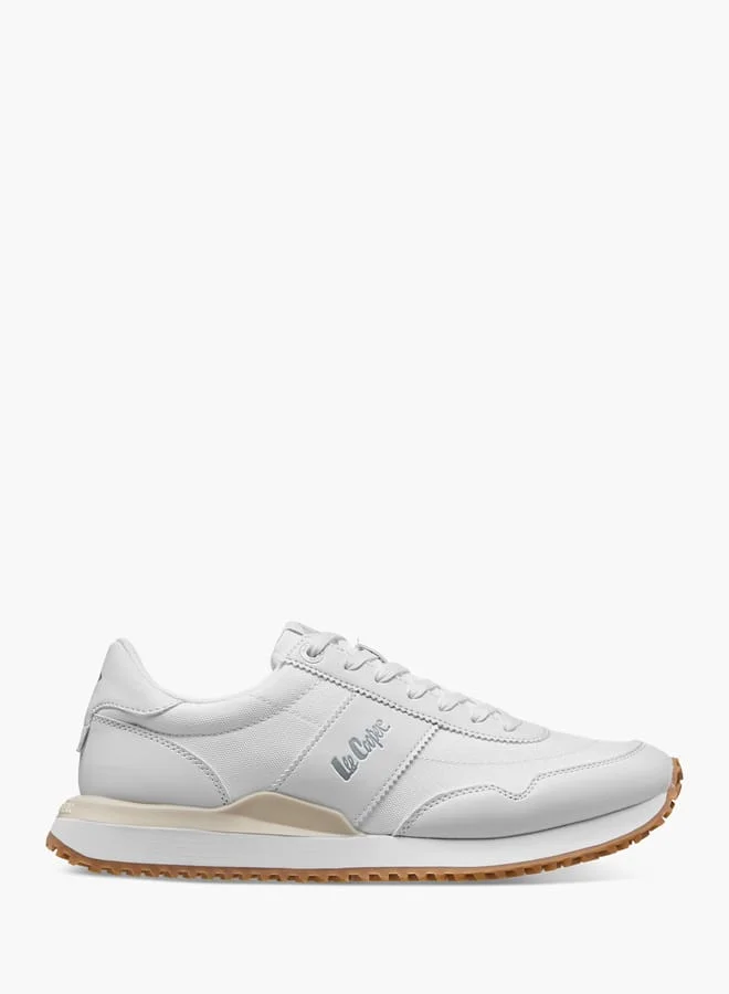 Lee Cooper Men's Logo Detail Sneakers with Lace-Up Closure