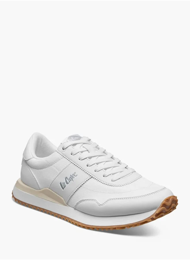 لي كوبر Men's Logo Detail Sneakers with Lace-Up Closure