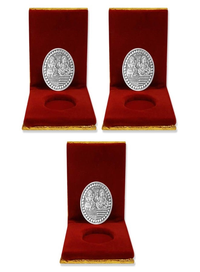NINE10 German Silver Coins 10 Grams Silver Plated for Diwali Gift Items for Men/Women/Staff/Customer/Clients/Corporate with Velvet Gift Box (Pack of 3) - Image 1
