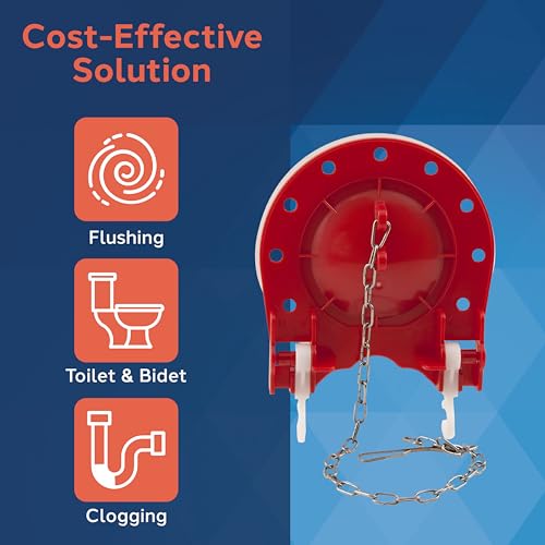 Plumb Craft PlumbCraft 3-in. Red Flapper Tank Ball 7543200, Toilet Flapper Replacement Kit for Toilet Tank Repair, Universal Toilet Flapper and Toilet Flusher Seal - Image 2