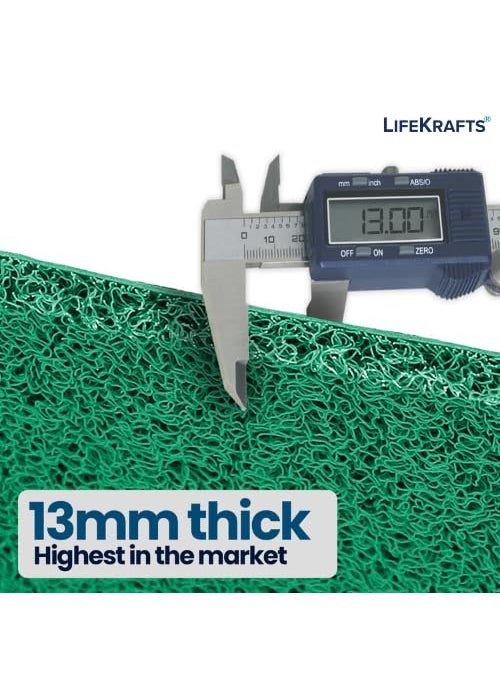 Lifekrafts Lifekrafts Cushion Noodle Floor Mat for Entryways| Dirt/Mud Trapper | 4ft x 3ft Green | Heavy Duty Waterproof Indoor/Outdoor Floor Mat for Entry, Entrance, High Traffic Areas, Easy to Clean  - Image 3