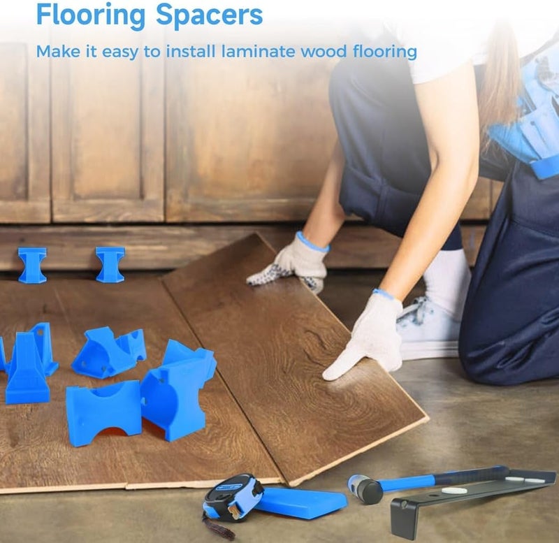 40Pcs Flooring Spacers Set, 2-in-1 Adjustable Spacers with 1/2 & 1/4 Gaps for Laminate, Vinyl, Wood & Tile Floors - Image 4