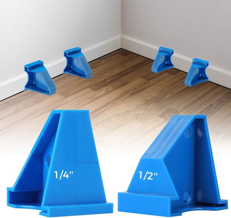 40Pcs Flooring Spacers Set, 2-in-1 Adjustable Spacers with 1/2 & 1/4 Gaps for Laminate, Vinyl, Wood & Tile Floors - Image 2