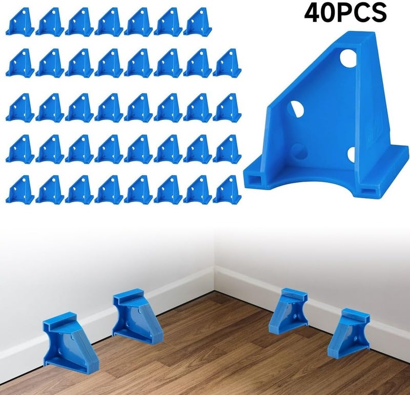 40Pcs Flooring Spacers Set, 2-in-1 Adjustable Spacers with 1/2 & 1/4 Gaps for Laminate, Vinyl, Wood & Tile Floors - Image 3