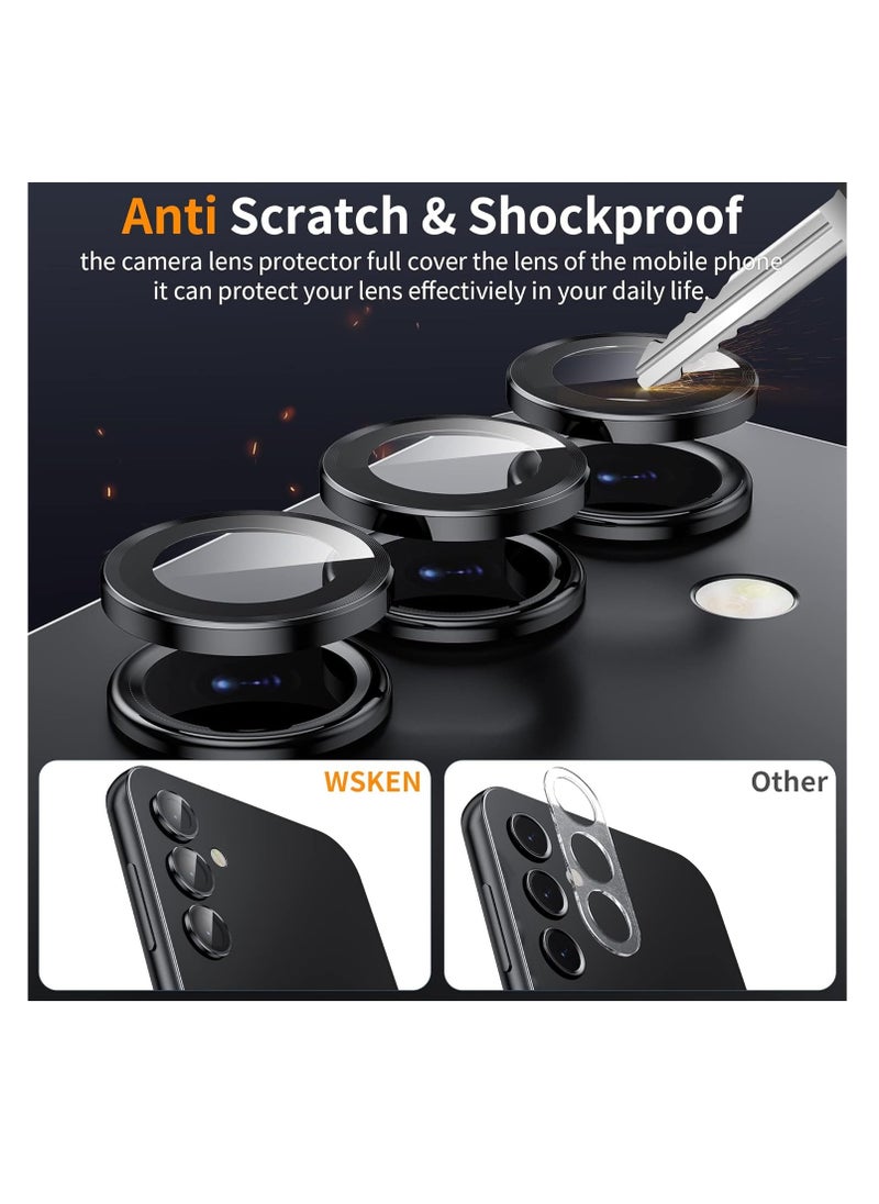 Samsung Galaxy A15/A54/A34  Camera Lens Protector Tempered Glass Screen Protector HD [Full Coverage][Anti-Scratch] Drop Protection Ultra Clear/Thin Lens Protector Case - Black