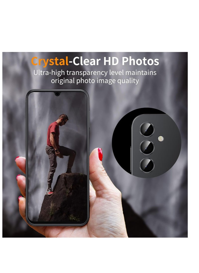 Samsung Galaxy A15/A54/A34  Camera Lens Protector Tempered Glass Screen Protector HD [Full Coverage][Anti-Scratch] Drop Protection Ultra Clear/Thin Lens Protector Case - Black