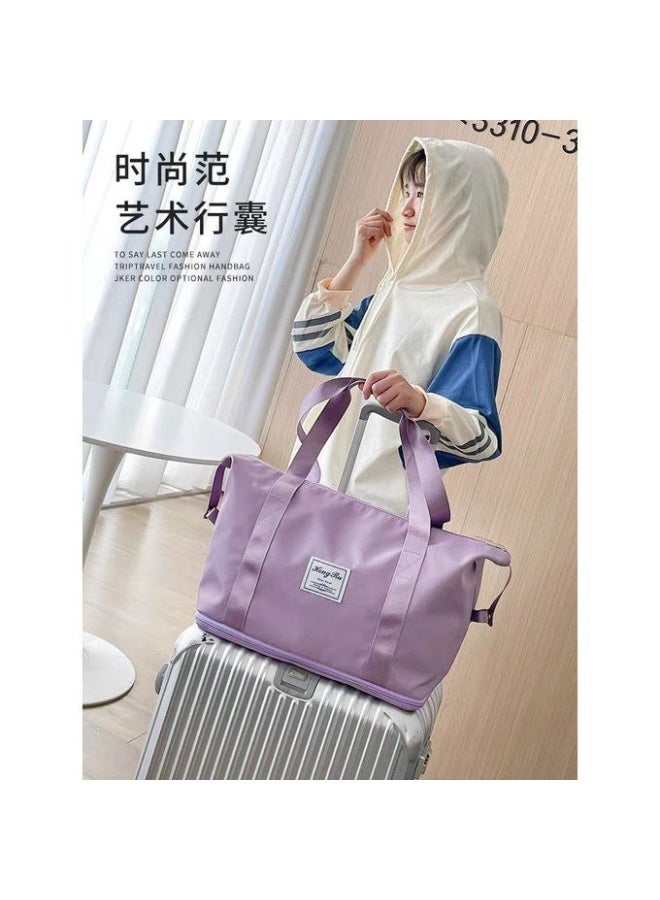 شنطه سفر ووتر بروف قابلة للطي   مصنوعة من قماش نايلون واوكسفورد خفيف الوزن و مقاوم  للماء والتمزق شنطة متعددة الاستخدام : شنطة للسفر او شنطة خروج او لمستلزمات النونو والاطفال   مزوده بسوسته لتوسعة الشنطه وتكبيرها لتسع لأغراض أكثر متاحه بجميع الالوان منتج مستورد - Image 2