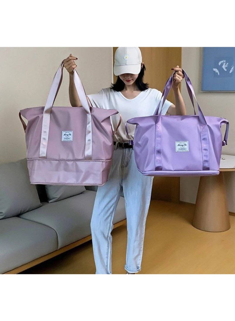 شنطه سفر ووتر بروف قابلة للطي   مصنوعة من قماش نايلون واوكسفورد خفيف الوزن و مقاوم  للماء والتمزق شنطة متعددة الاستخدام : شنطة للسفر او شنطة خروج او لمستلزمات النونو والاطفال   مزوده بسوسته لتوسعة الشنطه وتكبيرها لتسع لأغراض أكثر متاحه بجميع الالوان منتج مستورد - Image 1