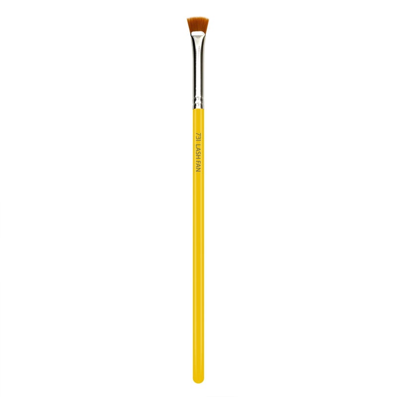 Bdellium Tools Professional Makeup Brush - Studio Series 731 Mascara Fan - With Soft Synthetic Fibers, For Applying Mascara (Yellow, 1pc) - Image 3
