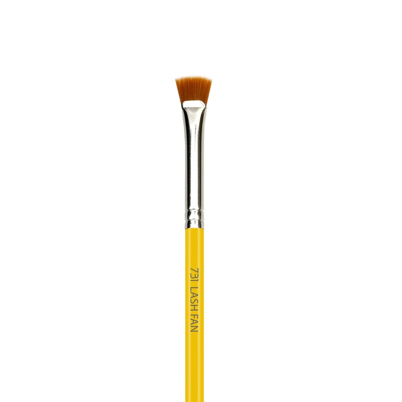 Bdellium Tools Professional Makeup Brush - Studio Series 731 Mascara Fan - With Soft Synthetic Fibers, For Applying Mascara (Yellow, 1pc) - Image 2
