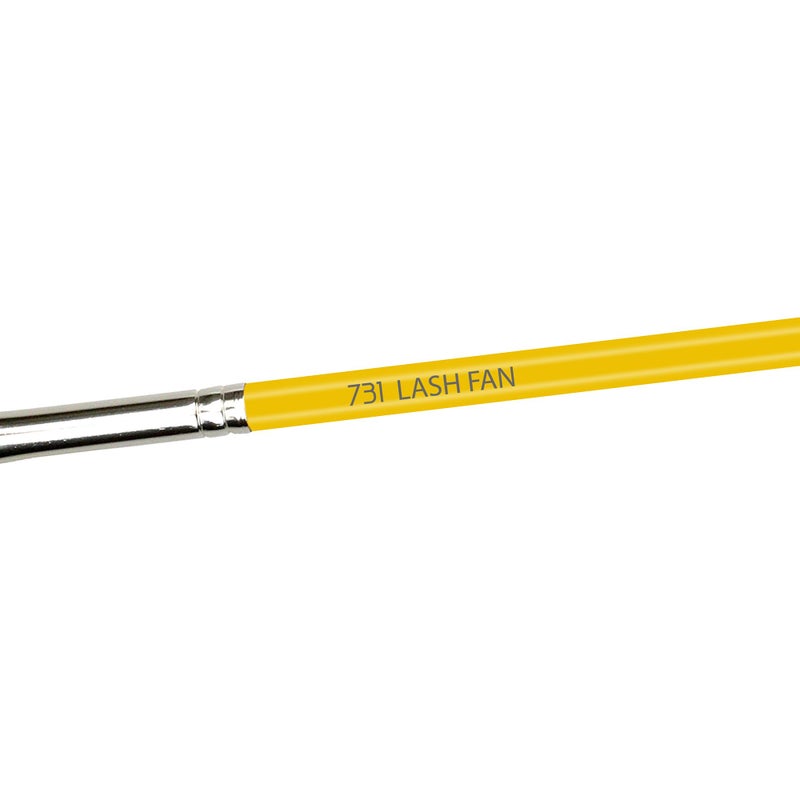 Bdellium Tools Professional Makeup Brush - Studio Series 731 Mascara Fan - With Soft Synthetic Fibers, For Applying Mascara (Yellow, 1pc) - Image 4