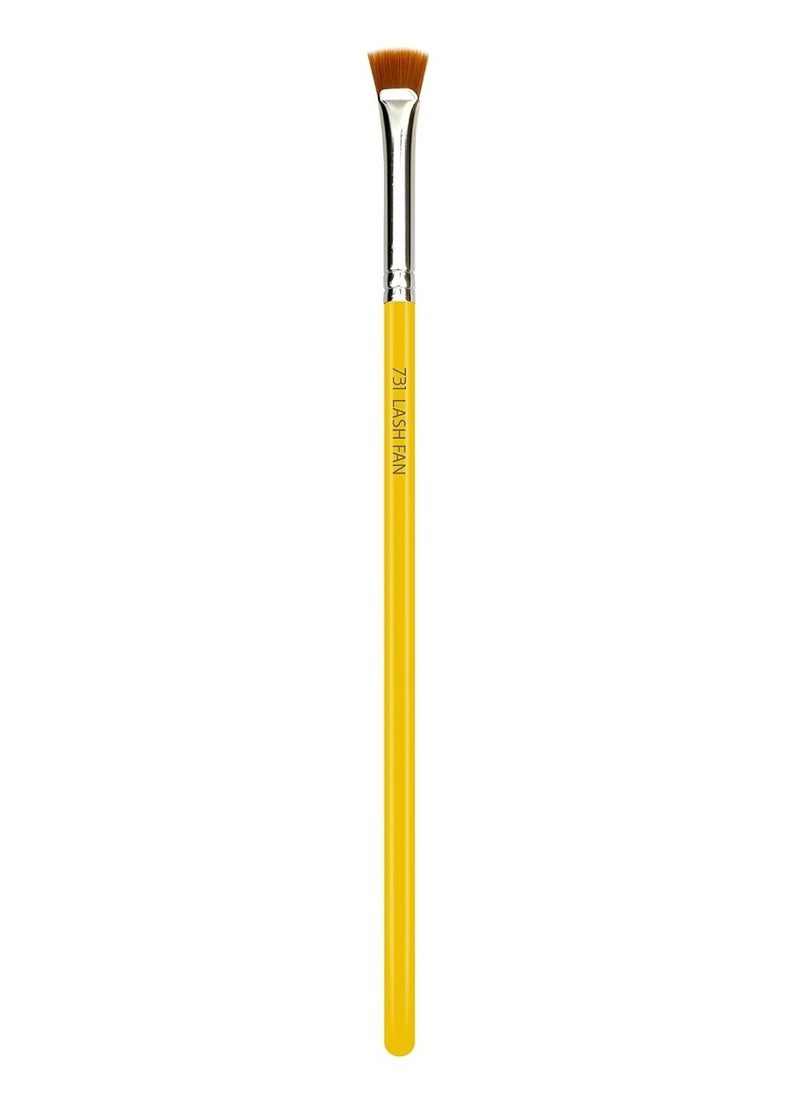 Bdellium Tools Bdellium Tools Professional Makeup Brush - Studio Series 731 Mascara Fan - With Soft Synthetic Fibers, For Applying Mascara (Yellow, 1pc)  - Image 4