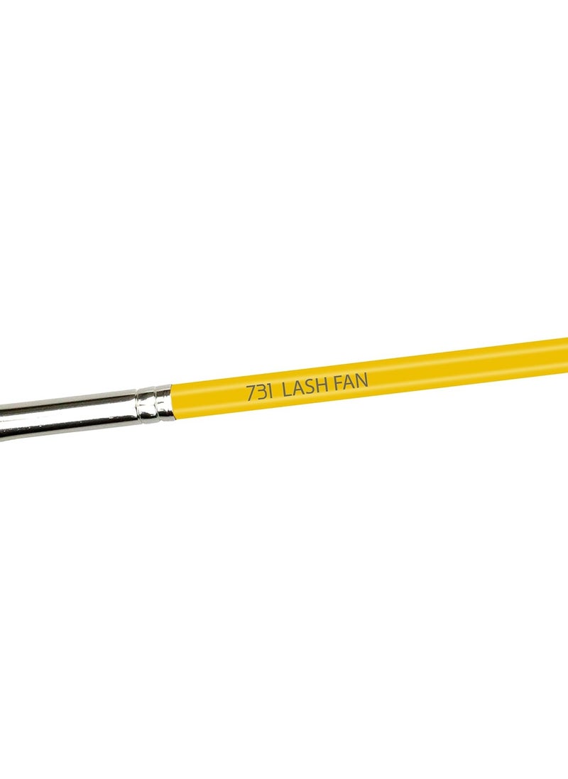 Bdellium Tools Bdellium Tools Professional Makeup Brush - Studio Series 731 Mascara Fan - With Soft Synthetic Fibers, For Applying Mascara (Yellow, 1pc)  - Image 2