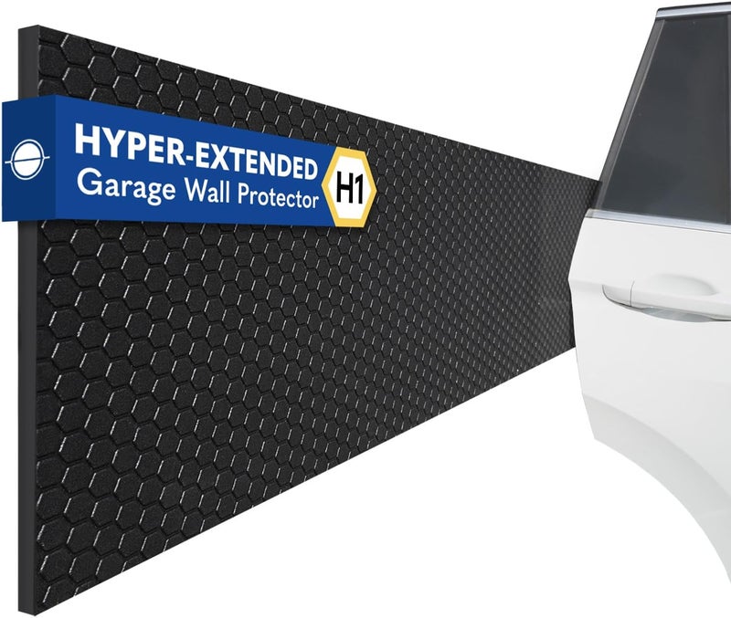 Garage Planet H1 Garage Wall Protector - Tool-Free Car Door Wall Protector (Black, 2 Pack) - Image 1