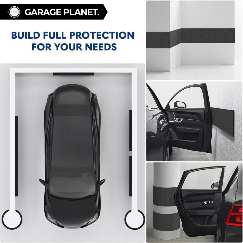 Garage Planet H1 Garage Wall Protector - Tool-Free Car Door Wall Protector (Black, 2 Pack) - Image 3