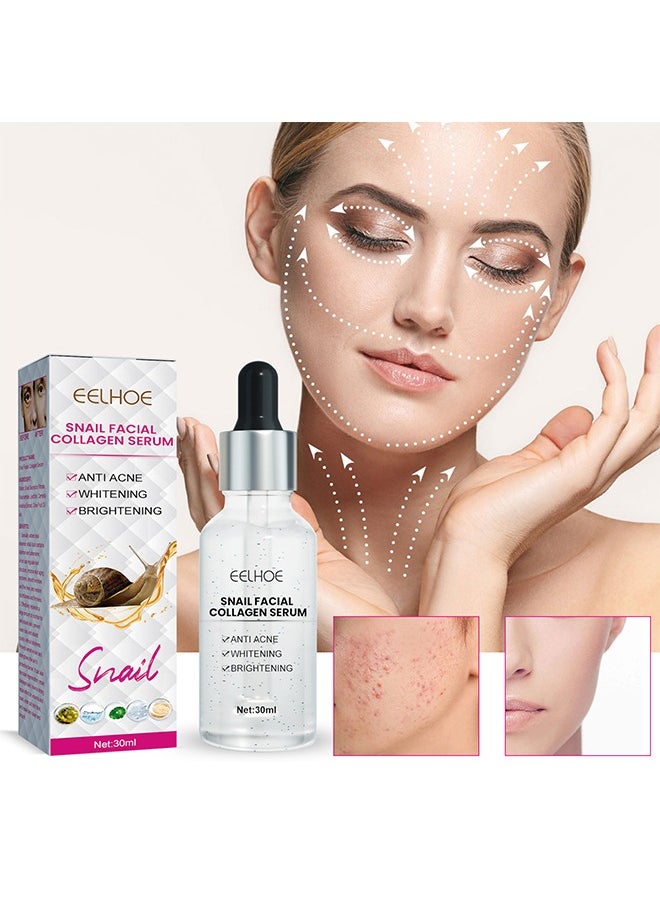 EELHOE Snail Facial Collagen Serum,Anti Acne & Whitening and Brightening Snail Collagen Booster Serum, Facial Serum Anti Aging with Collagen Booster 30ml  - Image 2