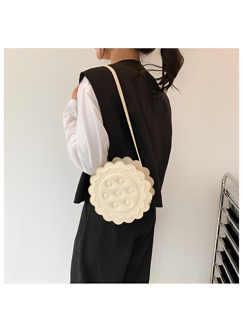 REOCLE Women's Shoulder Bag Round Crossbody Bag Trendy Circle Purse Handbags Small Fashion Clutch Evening Wallet with Adjustable Straps  - Image 5