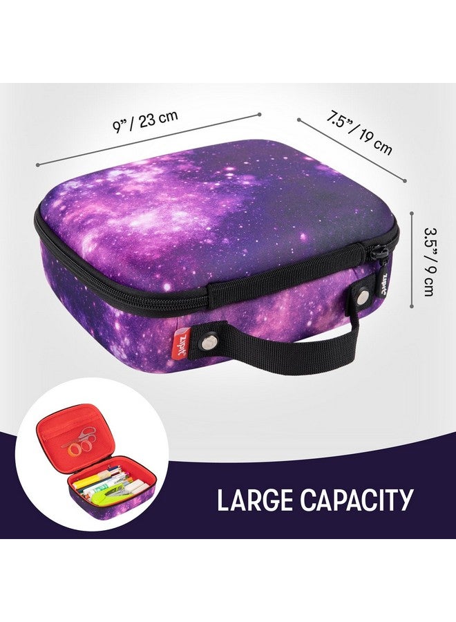 زيبيت علبة أقلام ZIPIT جامبو للبنات | حافظة أقلام مدرسية | تتسع حتى ١١٠ أقلام | جيب أقلام كبير (بنفسجي، لون جالاكسي) - Image 2