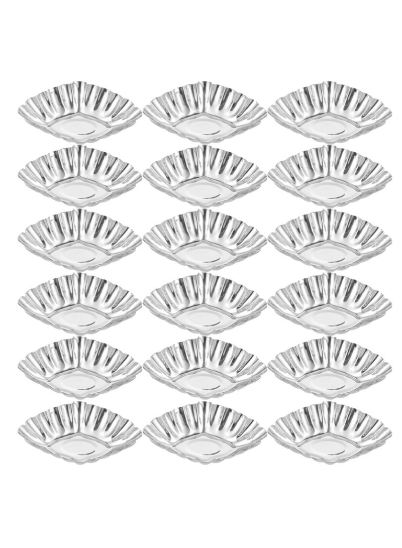 SOLARAE 20pcs Cake Cup Kitchen Things, Kitchen Stuff Stainless Steel Molds Egg Tart Making Molds Egg Tart Molds Mold Diy Tart Molds Tart Supply Household Muffin Cup Picnic Supplies - Image 1