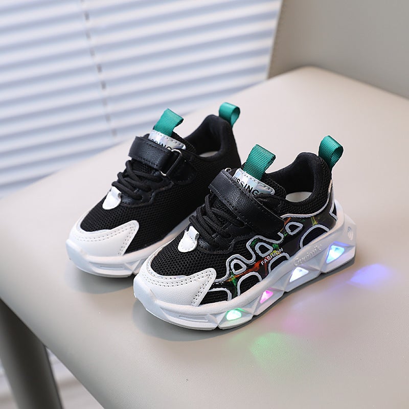 Mesh Sneakers Lightweight Flexible Sole Walking Shoes For Kids Indoor And Outdoor Activities - Image 1