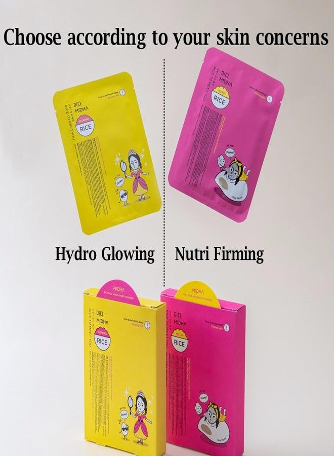 MIDHA RICE MILK MASK HYDRO GLOWING, 0.77fl.oz/23ml x 5set,for Radiant & Dewy Skin, Hydrating, Firming, Glow-Enhancing, Daily Moisture mask, Deep Nourishment, Face Sheet mask - Image 5