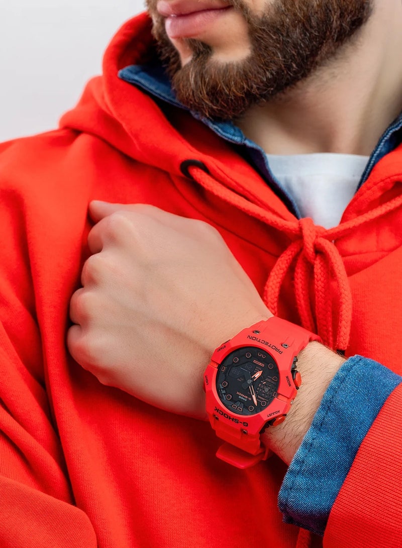 G-SHOCK Casio G-Shock Analog-Digital Black Dial Men's Watch, Red, strap - Image 2