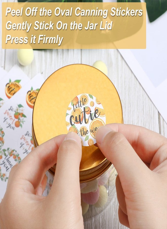 Chinco 480 Pieces Little Cutie Baby Shower Stickers Orange Themed Birthday Party Decorations 1 Inch Round Waterproof Self Adhesive Little Cutie Stickers for Baby Shower Birthday Party Supplies - Image 5