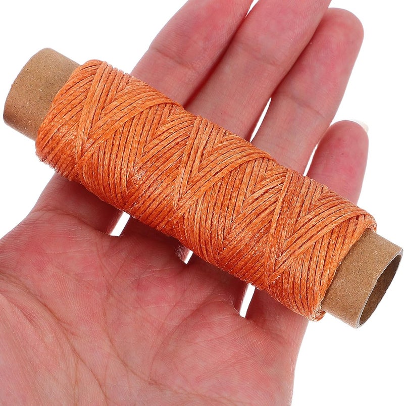 10pcs Flat Waxed Polyester Thread for Leather Sewing, Thick Sewing Waxed Cord 30m Each, Hand Stitching Craft Accessories for DIY Leatherwork - Image 4