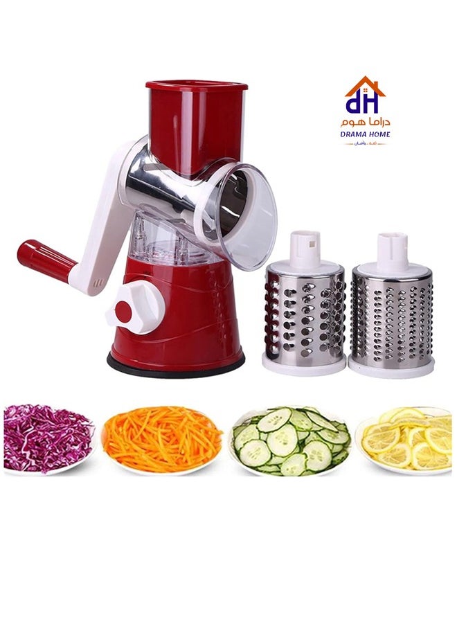 DRAMA HOME Multi-Function Rotary Grater Vegetable Cutter Multicolor 0.64kg  - Image 1