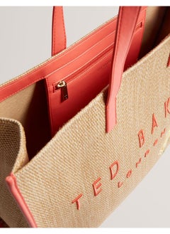 Ted Baker Floraff Floral Applique  Raffia Icon Bag  - Image 4