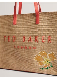 Ted Baker Floraff Floral Applique  Raffia Icon Bag  - Image 3