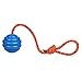 Nevperish K9 Training Ball with Rope Indestructible Dog Toy for Training Pull Throw Tug and Fetch Belgian Malinois Gifts Blue - Image 3