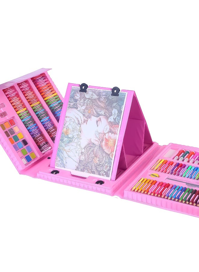208 قطعة فرش تلوين أقلام تلوين أقلام رصاص ملونة أقلام تلوين مائية مجموعة رسم قرطاسية للأطفال، رسم للأطفال، كتب تلوين، موسم المدارس، هدية عيد ميلاد للأولاد والبنات - Image 4