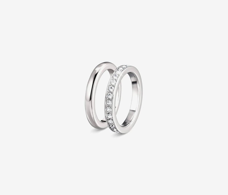 Tchibo Women Ring Decorated with Swarovski Crystals, Silver - Image 4