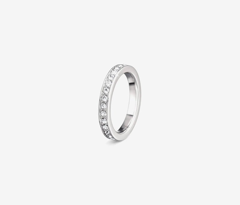 Tchibo Women Ring Decorated with Swarovski Crystals, Silver - Image 3