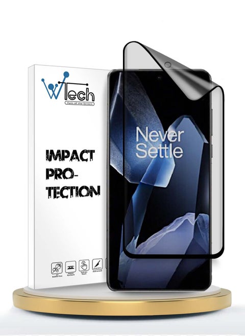 OnePlus 13 5G 2024 Nano Ceramic Full Glue Full Cover Matte Flexible Screen Protector (MSCNMN) - Clear/Black