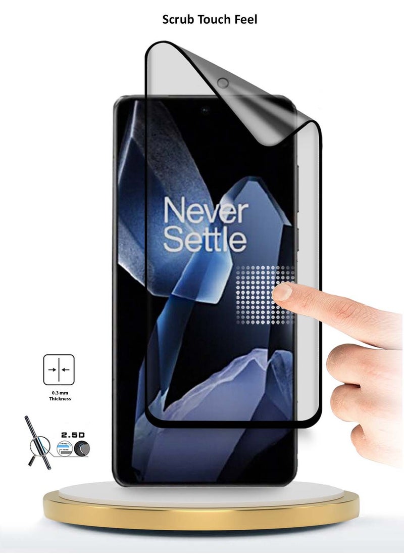 Wtech - OnePlus 13 5G 2024 Nano Ceramic Full Glue Full Cover Matte Flexible Screen Protector (MSCNMN) - Clear/Black - Image 1