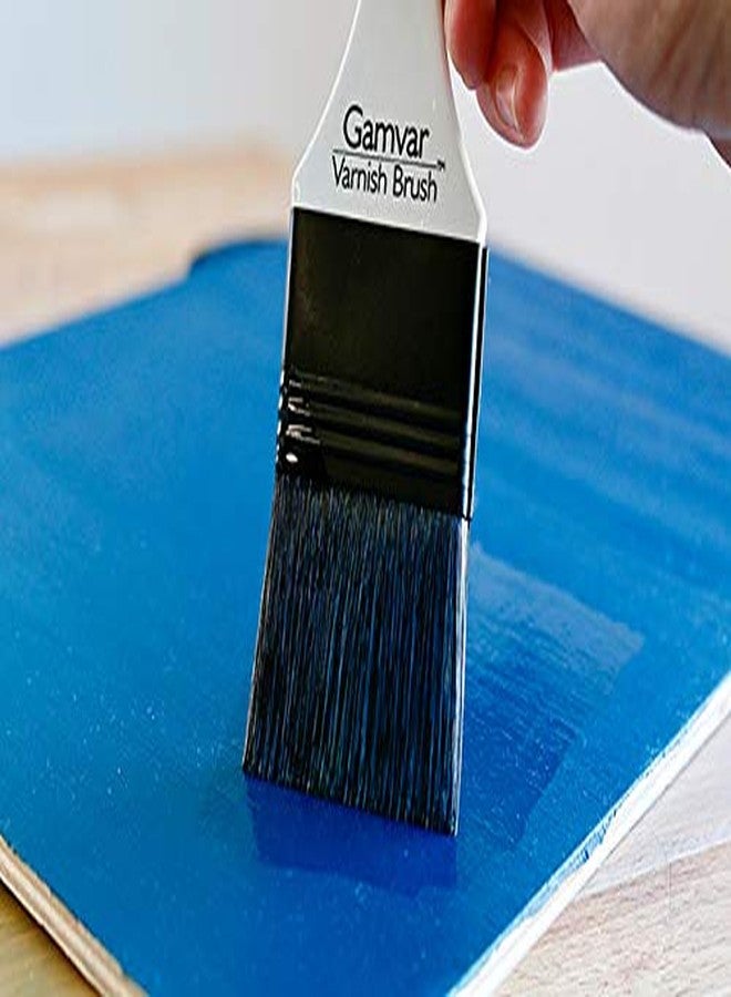 Gamblin Gamvar Varnish Brush 50mm - Professional Paint Brush for Acrylic Varnish Oil Gesso Polyurethane and More! Vegan-Friendly Synthetic Bristles Ideal for Varnishing Interior and Exterior Projects - Image 5