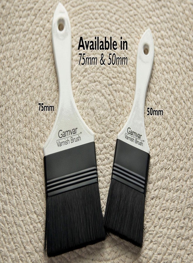 Gamblin Gamvar Varnish Brush 50mm - Professional Paint Brush for Acrylic Varnish Oil Gesso Polyurethane and More! Vegan-Friendly Synthetic Bristles Ideal for Varnishing Interior and Exterior Projects - Image 3