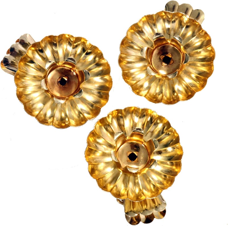UCSAJI Candle Holders 20PCS Gold Flower-Shaped Metal Clip-On Candle Holders for Christmas Tree, Birthday, and Mother's Day Decorations (20, Gold) - Image 3