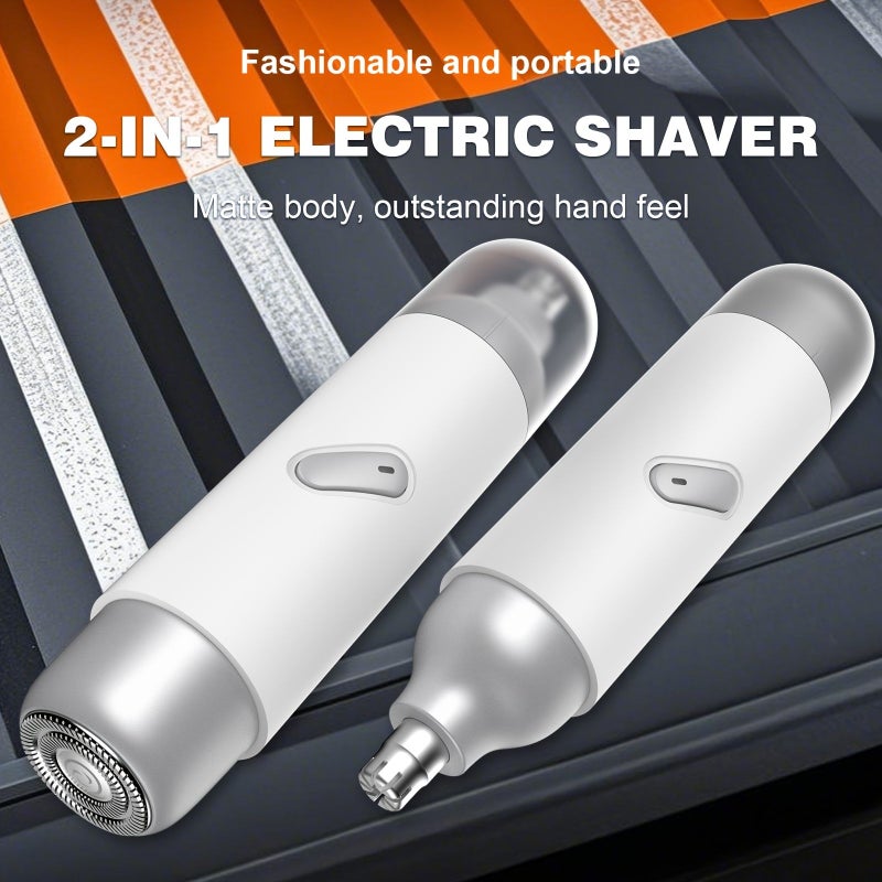 Rechargeable Ear And Nose Hair Trimmer For Men USB Electric Painless Eyebrow And Facial Hair Remover For Women Blue Great Gift For Father Day - Image 2