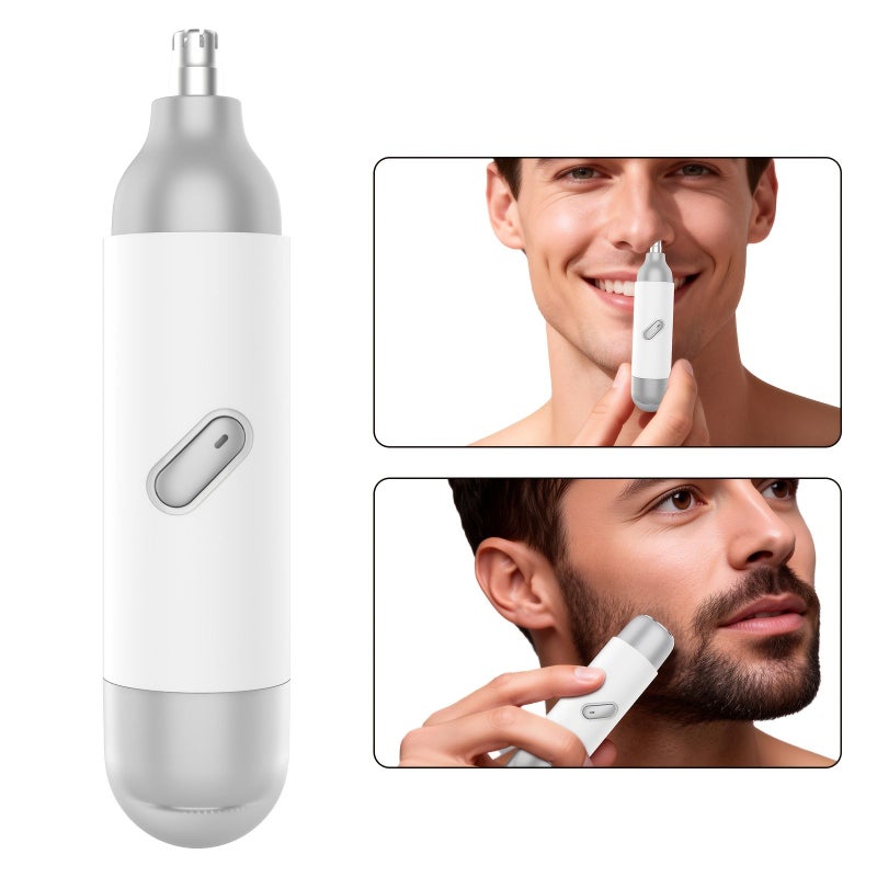 Rechargeable Ear And Nose Hair Trimmer For Men USB Electric Painless Eyebrow And Facial Hair Remover For Women Blue Great Gift For Father Day - Image 3