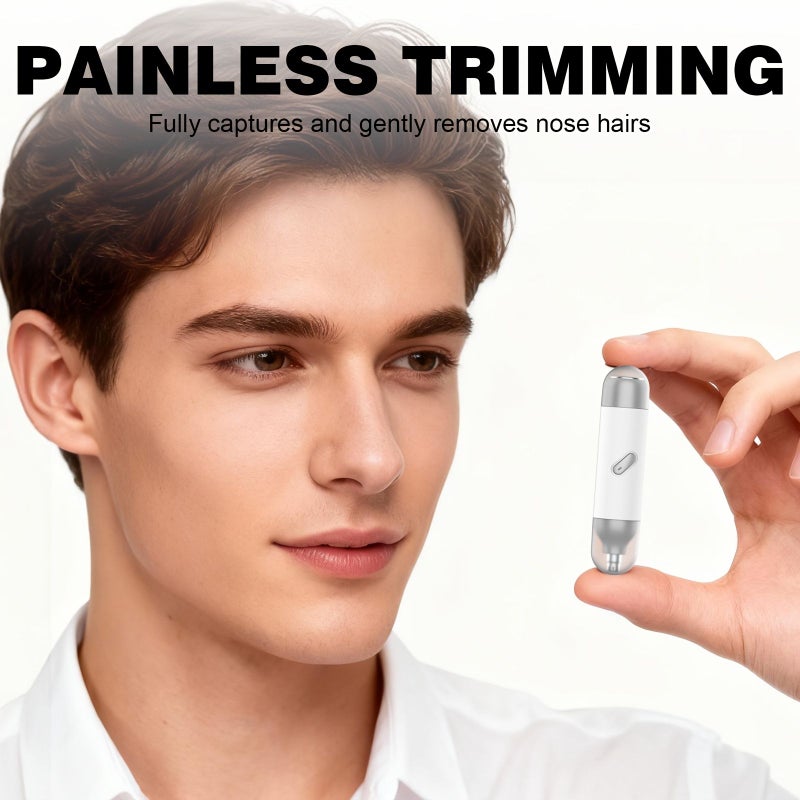 Rechargeable Ear And Nose Hair Trimmer For Men USB Electric Painless Eyebrow And Facial Hair Remover For Women Blue Great Gift For Father Day - Image 4