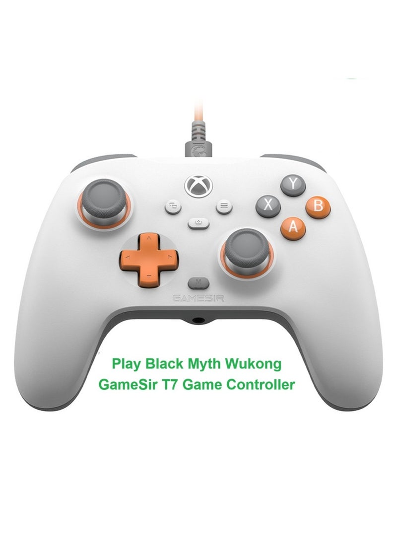 Generic Professional Gamepad GameSir T7 Wired Game Controller with Hall Effect Joysticks, Plug and Play Gaming Gamepad for Xbox Series X|S, Xbox One, Windows 10/11  Steam, 3.5mm Audio Jack Creamsicle White  - Image 1