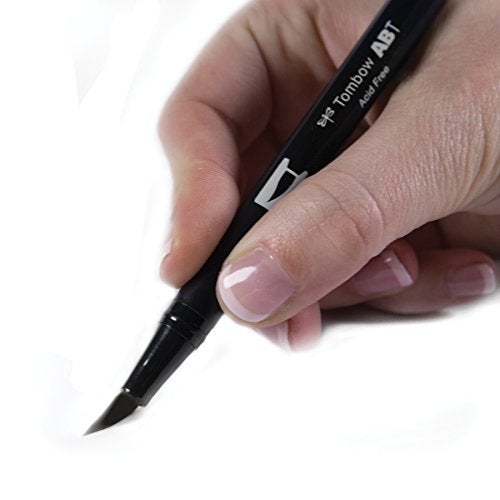 Tombow 56621 Dual Brush Pen, N15 - Black, 1-Pack. Blendable, Brush and Fine Tip Marker - Image 2
