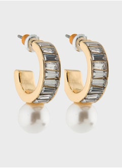 ELLA Pearl Hoop Earrings  - Image 1