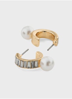 ELLA Pearl Hoop Earrings  - Image 2